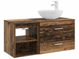 Bathroom Furniture Set 2 pcs Old Wood Engineered Wood 3403870
