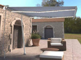 Manual Retractable Awning with LED 300x250 cm Blue and White 3069501