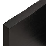 Table Top Dark Brown 140x60x cm Treated Solid Wood Live Edge 364032
