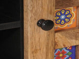 TV Cabinet with Door Natural 80 x 33 x 46 cm Solid Mango Wood 4018275