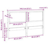 Headboard Other Brown 140 cm Solid pine wood 878955