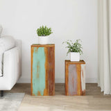 Plant Stands 2 pcs Solid Reclaimed Wood 320806