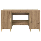 Desk with Shelf Artisan Oak 140 x 50 x 75 cm Engineered Wood 886235