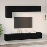 TV Cabinet Set 5 pcs Black Oak Engineered Wood 3393196