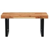 Basin Shelf Wall Mounted Steel and Solid Wood Acacia 3302887