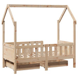 Kids Bed Frame with Drawers without Mattress 80x160 cm Solid Wood 3302041