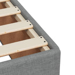 Box Spring Bed with Mattress Light Grey 90x200 cm Fabric 3285345