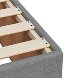 Box Spring Bed with Mattress Light Grey 180x200 cm Fabric 3285981