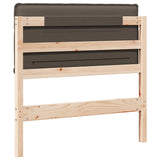 Upholstered Headboard Natural and Taupe 75 cm Solid Pine Wood 880046