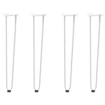 ZNTS Hairpin Table Legs 4 pcs White 72 cm Solid Steel 4012425