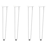 ZNTS Hairpin Table Legs 4 pcs White 72 cm Solid Steel 4012425