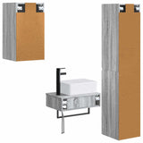 Bathroom Furniture Set 3 pcs Grey Sonoma 33 x 34.5 x 160 cm 3406059