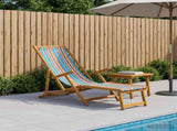 Folding Sun Lounger 3 Position Solid Eucalyptus Wood 42024917
