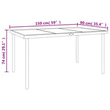 5 Piece Garden Dining Set Black Steel and Textilene 3200678