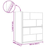 Bath Shower Screen Black and Transparent 100 x 68 x 128 cm 42018557