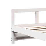 Daybed without Mattress White 90x200 cm Solid Wood Pine 854962