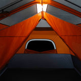 Family Tent with LED 9-Person Light Grey and Orange Quick Release 94312