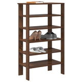 Shoe Rack Brown Oak 61x32x105 cm Engineered Wood 859866