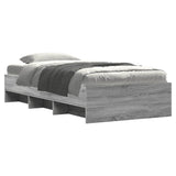 Bed Frame without Mattress Grey Sonoma 90x190 cm Single Engineered Wood 3295707