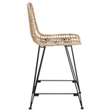 Bar Chair 2 pcs 44.5 x 54.5 x 97.5 cm Rattan and Iron 42011546