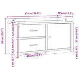 Hallway Bench SANDNES 87x40x50 cm Solid Wood Pine 4010464