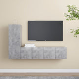 3 Piece TV Cabinet Set Concrete Grey Engineered Wood 3079093
