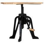 ZNTS Side Table 60x cm Solid Mango Wood and Cast Iron 247915