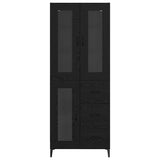 Highboard Black Oak 69.5 x 34 x 180 cm Engineered Wood 3416087