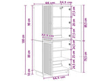 Cabinet Set 2 pcs Black 66 x 34.5 x 90 cm Engineered Wood 3416359