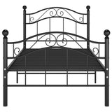 Bed Frame without Mattress Black Metal 100x200 cm 324991