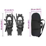 3 in 1 Snowshoes Silver and Black 63 x 21 cm Aluminum and HDPE 42021425