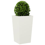 ZNTS Garden Planters White 2 pcs 45x45x75 cm Steel 851097