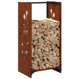 Firewood Rack 40x30x80 cm Weathering Steel 864224
