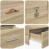 Storage Bed Frame Sonoma Oak 180 x 200 cm Engineered Wood 3335271