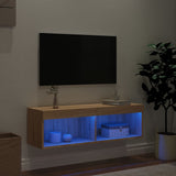 TV Cabinet with LED Lights Sonoma Oak 100x30x30 cm 837159