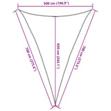 Sunshade Sail 160 g/m Triangular Black 5x7x7 m HDPE 311759