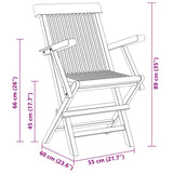 7 Piece Outdoor Dining Set Solid Teak Wood 44685