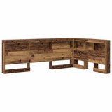 Storage Headboard with Shelf Old Wood 120 cm Engineered Wood 3335483