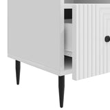 TV Cabinet High Gloss White 102 x 34.5 x 50 cm Engineered Wood 894909