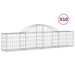 Arched Gabion Baskets 10 pcs 200x30x40/60 cm Galvanised Iron 3146055