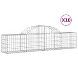 Arched Gabion Baskets 10 pcs 200x30x40/60 cm Galvanised Iron 3146055