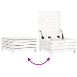 8 Piece Garden Sofa Set White Solid Wood Pine 3250597