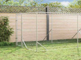 Outdoor Dog Kennel with Roof Silver 2x6x2.5 m Galvanised Steel 3190475