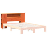 Headboard with Storage Wax Brown 150 cm Solid Wood Pine 855629