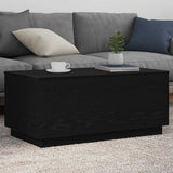 Coffee Table with LED Lights Black Oak 90x50x40 cm 862260