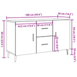 Sideboard Old Wood 100x36x60 cm Engineered Wood 857322