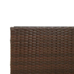 ZNTS Garden Sofa with Table and Cushions L-Shaped Brown Poly Rattan 369040