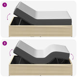 Electric Adjustable Bed Frame Cream 190 x 100 x 33.5 cm Steel 42037344