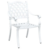 Garden Table Set 5 pcs White Cast Aluminium 3334738