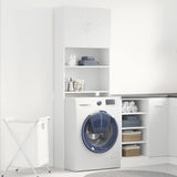 Washing Machine Cabinet White 64x24x190 cm Engineered Wood 859127